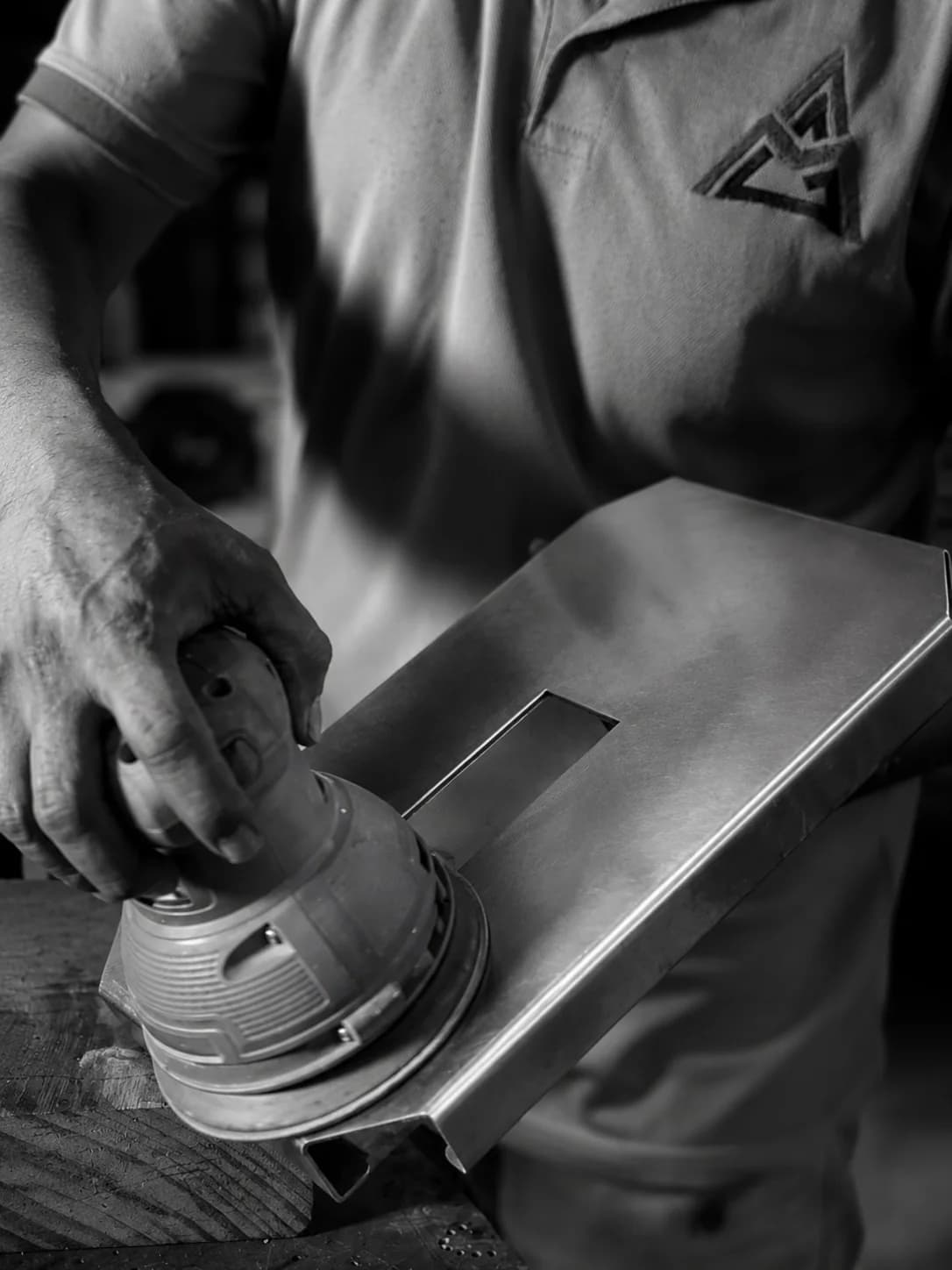 Relic 01 receiving its brushed finish by hand in Dubai